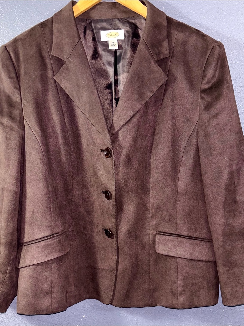Talbots Brown Suede-like Blazer Jacket
